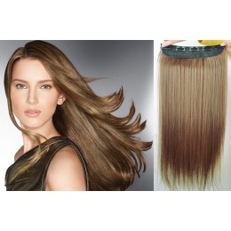 24 inches one piece full head 5 clips clip in kanekalon weft straight – light brown