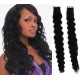 Vlasy pro metodu Pu Extension / TapeX / Tape Hair / Tape IN 50cm kudrnaté - černé