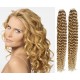 Vlasy pro metodu Pu Extension / TapeX / Tape Hair / Tape IN 60cm kudrnaté - přírodní blond